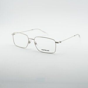 Montblanc MB0076O 006 Eyeglasses Silver 57mm Rectangle Frame